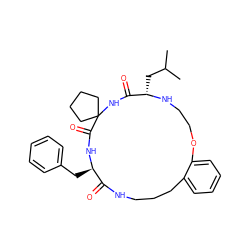 CC(C)C[C@@H]1NCCOc2ccccc2CCCNC(=O)[C@@H](Cc2ccccc2)NC(=O)C2(CCCC2)NC1=O ZINC001772639309