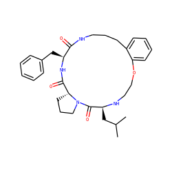 CC(C)C[C@@H]1NCCOc2ccccc2CCCNC(=O)[C@H](Cc2ccccc2)NC(=O)[C@H]2CCCN2C1=O ZINC000201078614