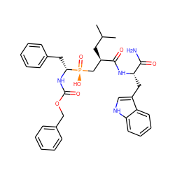 CC(C)C[C@H](C[P@](=O)(O)[C@@H](Cc1ccccc1)NC(=O)OCc1ccccc1)C(=O)N[C@@H](Cc1c[nH]c2ccccc12)C(N)=O ZINC000026576128