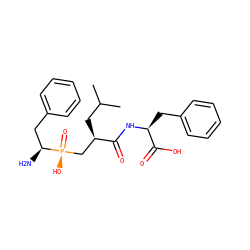 CC(C)C[C@H](C[P@](=O)(O)[C@@H](N)Cc1ccccc1)C(=O)N[C@@H](Cc1ccccc1)C(=O)O ZINC000013806986
