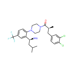 CC(C)C[C@H](N)c1cc(C(F)(F)F)ccc1N1CCN(C(=O)[C@@H](C)Cc2ccc(Cl)c(Cl)c2)CC1 ZINC000036285762