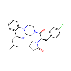 CC(C)C[C@H](N)c1ccccc1N1CCN(C(=O)[C@@H](Cc2ccc(Cl)cc2)N2CCCC2=O)CC1 ZINC000028825781