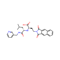 CC(C)C[C@H](N[C@H](CCN1C(=O)c2cc3ccccc3cc2C1=O)C(=O)O)C(=O)NCc1cccnc1 ZINC000001538487