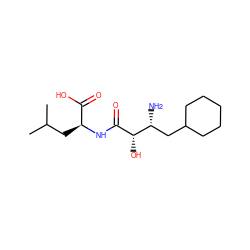 CC(C)C[C@H](NC(=O)[C@@H](O)[C@H](N)CC1CCCCC1)C(=O)O ZINC000138492960