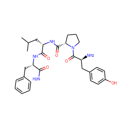 CC(C)C[C@H](NC(=O)[C@@H]1CCCN1C(=O)[C@@H](N)Cc1ccc(O)cc1)C(=O)N[C@@H](Cc1ccccc1)C(N)=O ZINC000084394815