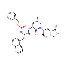 CC(C)C[C@H](NC(=O)[C@H](Cc1cccc2ccccc12)NC(=O)OCc1ccccc1)C(=O)N[C@H](C=O)C[C@@H]1CCNC1=O ZINC000096938992