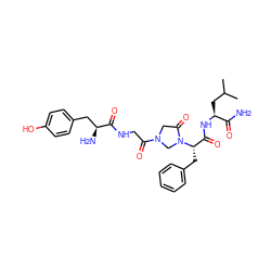 CC(C)C[C@H](NC(=O)[C@H](Cc1ccccc1)N1CN(C(=O)CNC(=O)[C@@H](N)Cc2ccc(O)cc2)CC1=O)C(N)=O ZINC000026845414