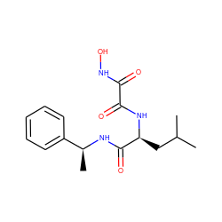 CC(C)C[C@H](NC(=O)C(=O)NO)C(=O)N[C@@H](C)c1ccccc1 ZINC000013439871