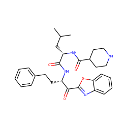 CC(C)C[C@H](NC(=O)C1CCNCC1)C(=O)N[C@@H](CCc1ccccc1)C(=O)c1nc2ccccc2o1 ZINC000029125010