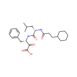 CC(C)C[C@H](NC(=O)CCC1CCCCC1)C(=O)N[C@@H](Cc1ccccc1)C(=O)C(=O)O ZINC000040411263