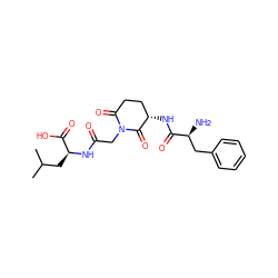 CC(C)C[C@H](NC(=O)CN1C(=O)CC[C@H](NC(=O)[C@@H](N)Cc2ccccc2)C1=O)C(=O)O ZINC000058581507