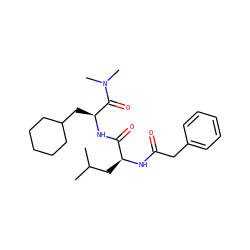 CC(C)C[C@H](NC(=O)Cc1ccccc1)C(=O)N[C@@H](CC1CCCCC1)C(=O)N(C)C ZINC000029561823