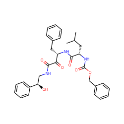 CC(C)C[C@H](NC(=O)OCc1ccccc1)C(=O)N[C@@H](Cc1ccccc1)C(=O)C(=O)NC[C@@H](O)c1ccccc1 ZINC000027405606