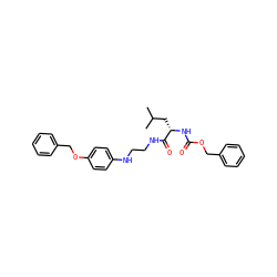 CC(C)C[C@H](NC(=O)OCc1ccccc1)C(=O)NCCNc1ccc(OCc2ccccc2)cc1 ZINC000003966592