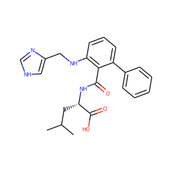 CC(C)C[C@H](NC(=O)c1c(NCc2c[nH]cn2)cccc1-c1ccccc1)C(=O)O ZINC000013796749