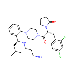 CC(C)C[C@H](NCCCN)c1ccccc1N1CCN(C(=O)[C@@H](Cc2ccc(Cl)cc2Cl)N2CCCC2=O)CC1 ZINC000028823905