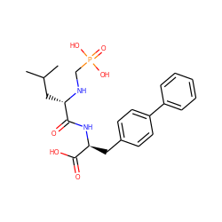 CC(C)C[C@H](NCP(=O)(O)O)C(=O)N[C@@H](Cc1ccc(-c2ccccc2)cc1)C(=O)O ZINC000026664925