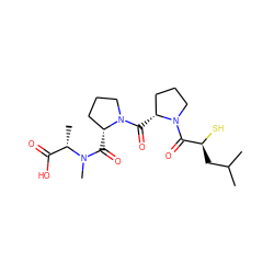 CC(C)C[C@H](S)C(=O)N1CCC[C@H]1C(=O)N1CCC[C@H]1C(=O)N(C)[C@@H](C)C(=O)O ZINC001772651373