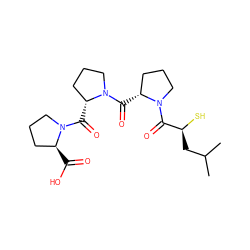 CC(C)C[C@H](S)C(=O)N1CCC[C@H]1C(=O)N1CCC[C@H]1C(=O)N1CCC[C@@H]1C(=O)O ZINC001772599410