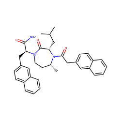 CC(C)C[C@H]1C(=O)N([C@@H](Cc2ccc3ccccc3c2)C(N)=O)CC[C@@H](C)N1C(=O)Cc1ccc2ccccc2c1 ZINC000027558630