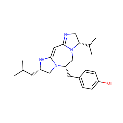 CC(C)C[C@H]1CN2C(=CC3=NC[C@H](C(C)C)N3C[C@@H]2Cc2ccc(O)cc2)N1 ZINC000473109471