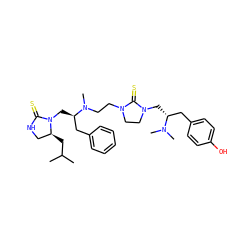 CC(C)C[C@H]1CNC(=S)N1C[C@H](Cc1ccccc1)N(C)CCN1CCN(C[C@H](Cc2ccc(O)cc2)N(C)C)C1=S ZINC000299824006