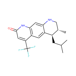 CC(C)C[C@H]1c2cc3c(C(F)(F)F)cc(=O)[nH]c3cc2NC[C@@H]1C ZINC000028763204