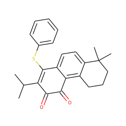 CC(C)C1=C(Sc2ccccc2)c2ccc3c(c2C(=O)C1=O)CCCC3(C)C ZINC000036160223