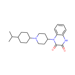 CC(C)C1CCC(N2CCC(n3c(=O)c(=O)[nH]c4ccccc43)CC2)CC1 ZINC000115716345