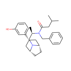 CC(C)CC(=O)N(Cc1ccccc1)[C@H](C)CN1[C@H]2CC[C@@H]1C[C@H](c1cccc(O)c1)C2 ZINC000165752489