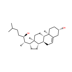 CC(C)CC[C@@H](O)[C@@H](C)[C@H]1CC[C@H]2[C@@H]3CC=C4C[C@@H](O)CC[C@]4(C)[C@H]3CC[C@@]21C ZINC000004096816