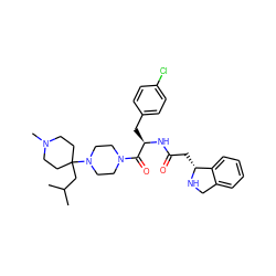 CC(C)CC1(N2CCN(C(=O)[C@@H](Cc3ccc(Cl)cc3)NC(=O)C[C@H]3NCc4ccccc43)CC2)CCN(C)CC1 ZINC000036285243