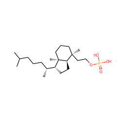 CC(C)CCC[C@@H](C)[C@H]1CC[C@@H]2[C@](C)(CCOP(=O)(O)O)CCC[C@]12C ZINC000028336178