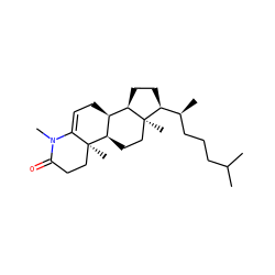 CC(C)CCC[C@H](C)[C@@H]1CC[C@@H]2[C@@H]3CC=C4N(C)C(=O)CC[C@]4(C)[C@@H]3CC[C@]12C ZINC000027302597