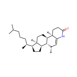 CC(C)CCC[C@H](C)[C@@H]1CC[C@@H]2[C@H]3[C@@H](C)C=C4NC(=O)CC[C@]4(C)[C@@H]3CC[C@]12C ZINC000027213540