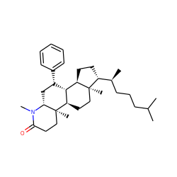 CC(C)CCC[C@H](C)[C@H]1CC[C@@H]2[C@H]3[C@@H](c4ccccc4)C[C@H]4N(C)C(=O)CC[C@]4(C)[C@@H]3CC[C@]12C ZINC000027302365