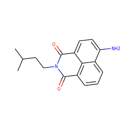 CC(C)CCN1C(=O)c2cccc3c(N)ccc(c23)C1=O ZINC000005002658