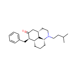 CC(C)CCN1CC[C@H]2CC(=O)[C@H](Cc3ccccc3)[C@H]3CCC[C@@H]1[C@H]23 ZINC001772654765