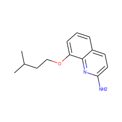 CC(C)CCOc1cccc2ccc(N)nc12 ZINC000028385354
