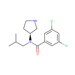 CC(C)CN(C(=O)c1cc(Cl)cc(Cl)c1)[C@H]1CCNC1 ZINC000049112347