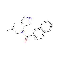 CC(C)CN(C(=O)c1ccc2ccccc2c1)[C@@H]1CCNC1 ZINC000038341482