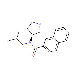 CC(C)CN(C(=O)c1ccc2ccccc2c1)[C@H]1CCNC1 ZINC000006718105