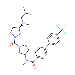 CC(C)CN(C)[C@@H]1CCN(C(=O)N2CC[C@H](N(C)C(=O)c3ccc(-c4ccc(C(F)(F)F)cc4)cc3)C2)C1 ZINC000036351689