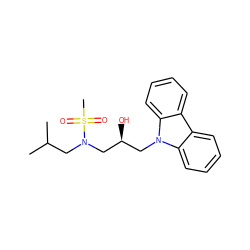 CC(C)CN(C[C@@H](O)Cn1c2ccccc2c2ccccc21)S(C)(=O)=O ZINC000149346210