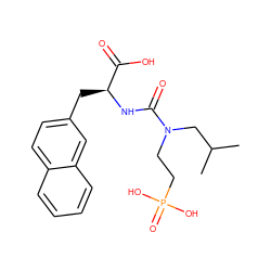 CC(C)CN(CCP(=O)(O)O)C(=O)N[C@@H](Cc1ccc2ccccc2c1)C(=O)O ZINC000029128156