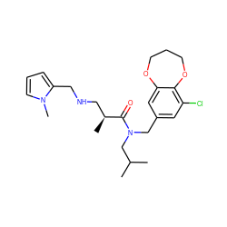 CC(C)CN(Cc1cc(Cl)c2c(c1)OCCCO2)C(=O)[C@@H](C)CNCc1cccn1C ZINC000114100265