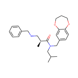 CC(C)CN(Cc1ccc2c(c1)OCCCO2)C(=O)[C@@H](C)CNCc1ccccc1 ZINC000114099802