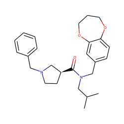 CC(C)CN(Cc1ccc2c(c1)OCCCO2)C(=O)[C@H]1CCN(Cc2ccccc2)C1 ZINC000114099057