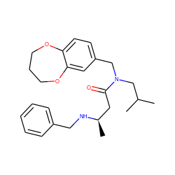 CC(C)CN(Cc1ccc2c(c1)OCCCO2)C(=O)C[C@@H](C)NCc1ccccc1 ZINC000114099244