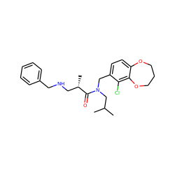 CC(C)CN(Cc1ccc2c(c1Cl)OCCCO2)C(=O)[C@@H](C)CNCc1ccccc1 ZINC000114099449